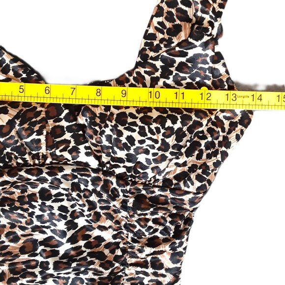 City Triangles Dress Size Medium Leopard Print Mini Dress, Padded Bra - Picture 2 of 7